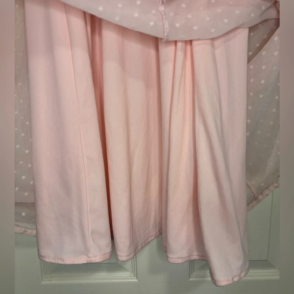 Lulus Pink Chiffon Maxi Dress V‑Neck maxi dress wedding guest - Picture 10 of 13